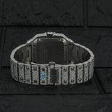 Full White Arabic Dial Moissanite Hip Hop Watch
