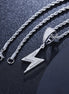 Moissanite Baguette Cut Lightning Bolt Pendant