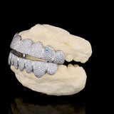 Iced Moissanite Diamond Custom Grillz 10 Top And 10 Bottom Grillz