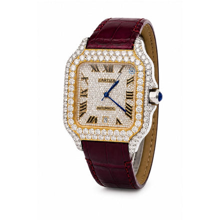Leather Belt Moissanite Luxury Daily Wear Watch