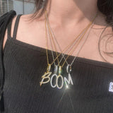 Capital Letter Moissanite Diamond Alphabet Pendant