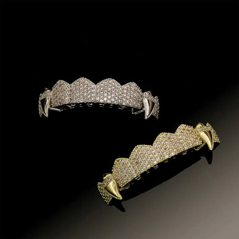 Vampire Teeth Moissnaite Diamond Top Bottom Grill Set Men Women