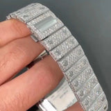 Fully Iced Out Moissnaite Diamond Roman Dial Watch