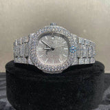 Full White VVS1 Moissanite Automatic Iced Out Watch