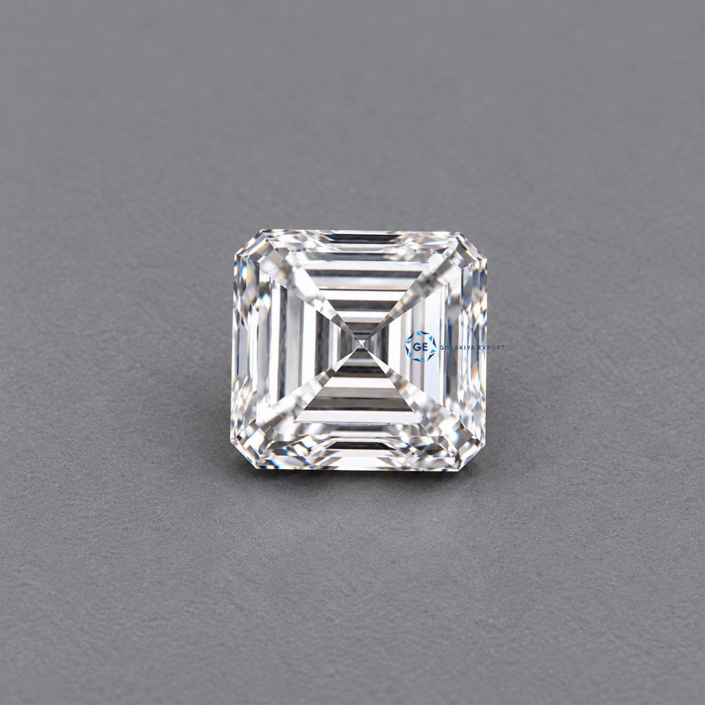 Asscher Cut Lab Grown Diamond, IGI Certified Loose Diamond Stone