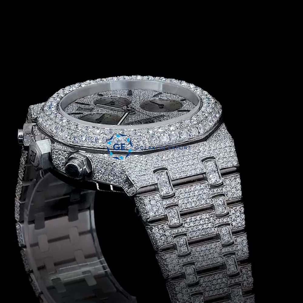 Bolo Dial Moissanite Full White Wrist Luxury Stylish Watch