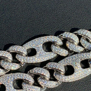 Iced Out Moissanite Cuban Link Men's Bracelet