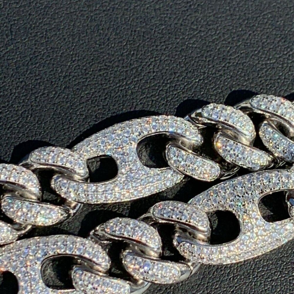 Iced Out Moissanite Cuban Link Men's Bracelet