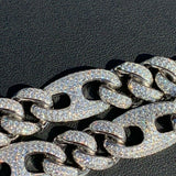 Iced Out Moissanite Cuban Link Men's Bracelet