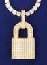Moissanite Diamond Lock Pendant