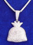 Iced Out Dollar Bag Moissanite Diamond Hip Hop Pendant