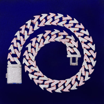 Hip Hop Iced Out Moissanite Miami Figaro Cuban Chain
