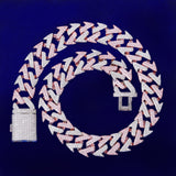 Hip Hop Iced Out Moissanite Miami Figaro Cuban Chain