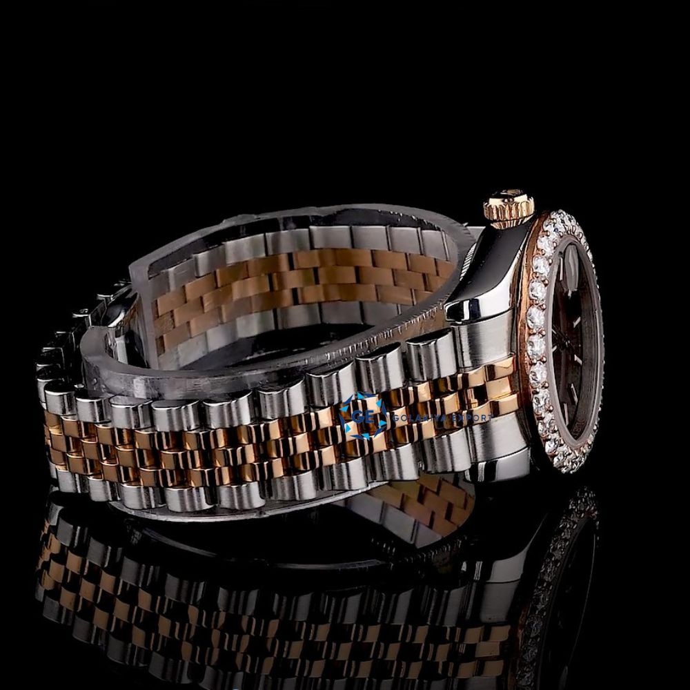 Classic & Stylish Moissanite Brown Dial 32mm Women Watch