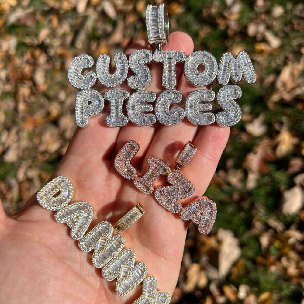 Custom Letter Name Moissanite Diamond Pendant