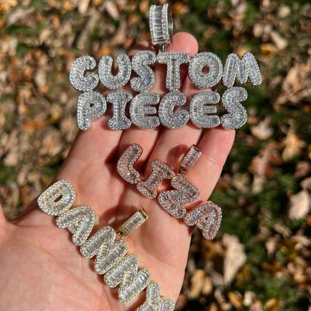 Custom Letter Name Moissanite Diamond Pendant