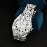 Arabic Numeric Moissanite Automatic Wrist Watch