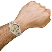 Red Arabic Numeric Moissanite Iced Out Watch