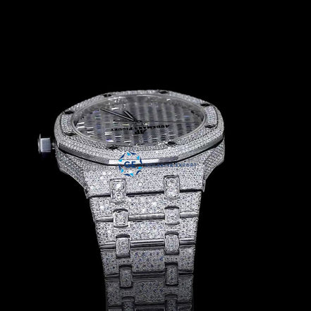 Fabulous Automatic Moissanite Round & Baguette Cut Luxury Watch