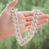 Dual Tone Hip Hop Luxury Moissanite Cuban Chain