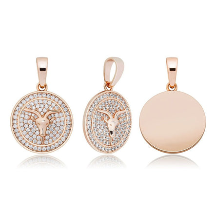 Customize Moissanite Diamond Zodiac Pendant Necklace