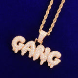 Drip Letter Moissanite Diamond Men's Pendant
