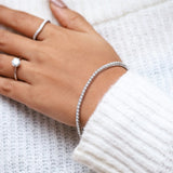 Round Cut Moissnaite Diamond Tennis Bracelet Gift For Her