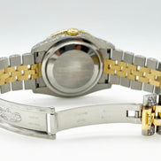 Arabic Number Dual Tone Iced Out Moissanite Watch