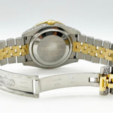 Arabic Number Date Just Dual Tone Iced Out Moissanite Watch