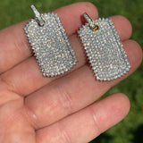 Iced Out Hip Hop Moissanite Dog Tag Pendant