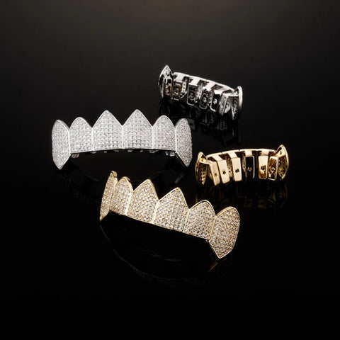 Lab Created Moissanite Diamond Iced Out Vamp Grillz