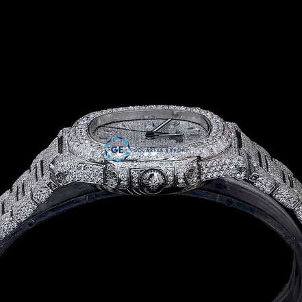 Superior Moissanite Diamond Full White Hip Hop Watch
