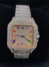 Rain Bow Roman Numeric Moissanite Diamond Watch