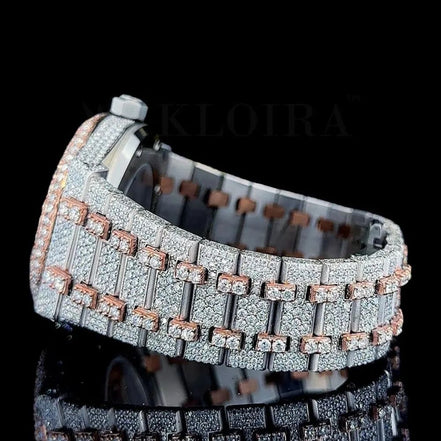 Moissanite Diamond Dual Tone Handcrafted Luxury Watch