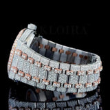 Moissanite Diamond Dual Tone Handcrafted Luxury Watch