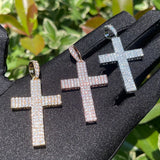 Criss Cross Iced Out Men's Pendant Moissanite Pendant