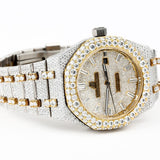 Baguette Stick Moissanite Diamond Dual Tone Watch