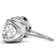 Classic 4 Prong Round Moissanite Stud Earrings