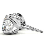 Classic 4 Prong Round Moissanite Stud Earrings