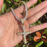 Iced Out Moissanite Cross Necklace For Men's / Women's