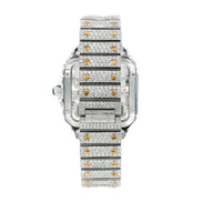Skeleton Automatic Dual Tone Moissanite Fancy Watch