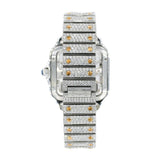 Skeleton Automatic Dual Tone Moissanite Fancy Watch