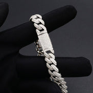 Round Cut Moissanite Diamond Miami Cuban Chain For Men's