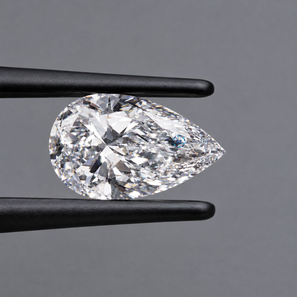 IGI Certified Pear Cut Lab Grown Diamond, Certified Diamond Stone