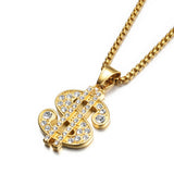 Hip Hop Luxury Moissanite Cash Money Dollar Pendant