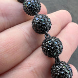 Black Moissanite Diamond Ball Link Bracelet