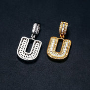 Customize Alphabet Letter Moissanite Diamond Pendant