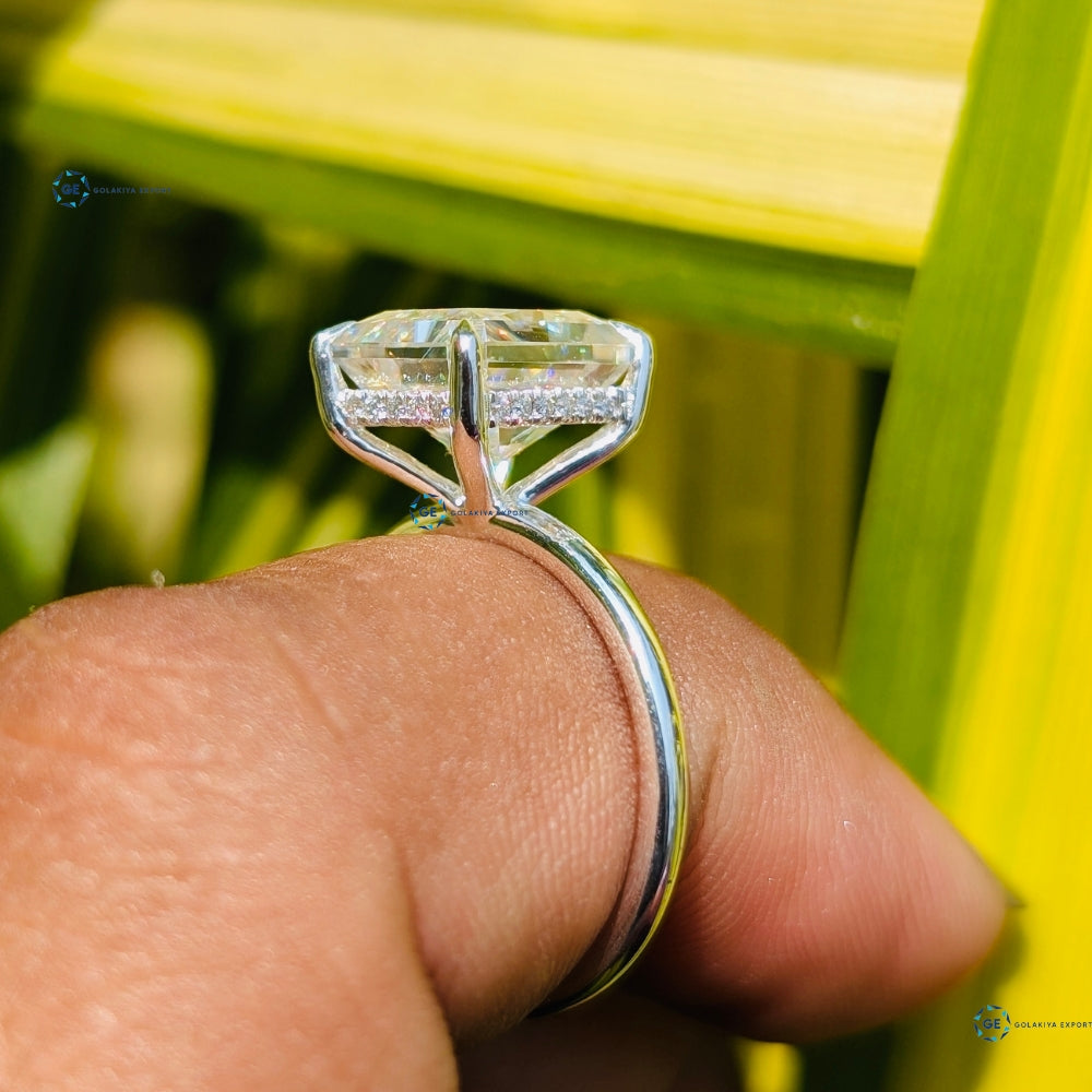 3.31CT Radiant Cut Lab Grown Diamond Engagement Ring