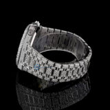 Chrono Back Stick Dial Fully Iced Out Wrist Watch
