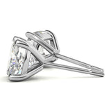 Solitaire Cushion Cut Moissanite Small Earrings